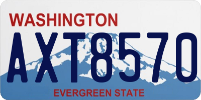 WA license plate AXT8570