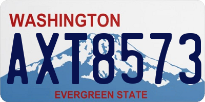WA license plate AXT8573