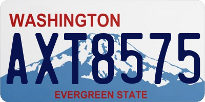 WA license plate AXT8575