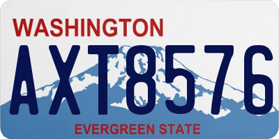 WA license plate AXT8576