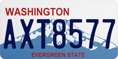 WA license plate AXT8577