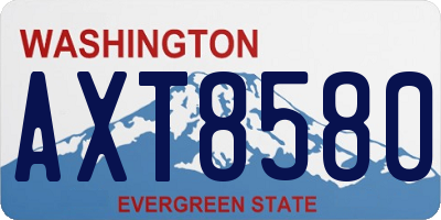 WA license plate AXT8580
