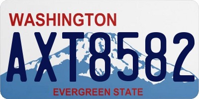 WA license plate AXT8582