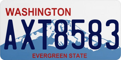 WA license plate AXT8583