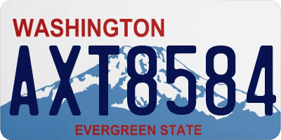 WA license plate AXT8584