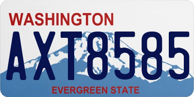 WA license plate AXT8585