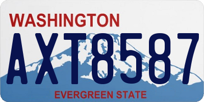 WA license plate AXT8587
