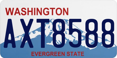 WA license plate AXT8588