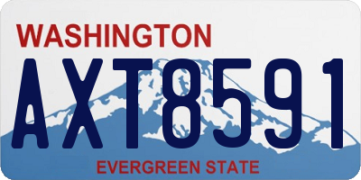 WA license plate AXT8591