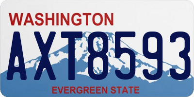 WA license plate AXT8593