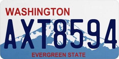 WA license plate AXT8594