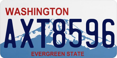 WA license plate AXT8596