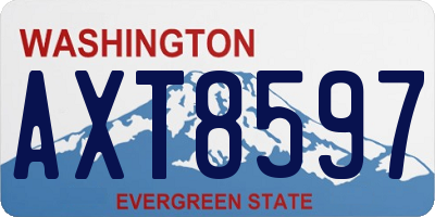 WA license plate AXT8597