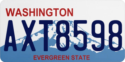 WA license plate AXT8598