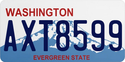 WA license plate AXT8599