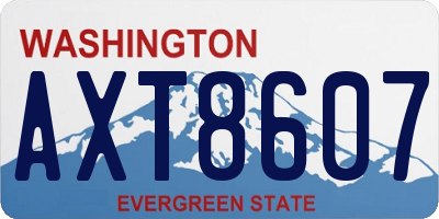 WA license plate AXT8607