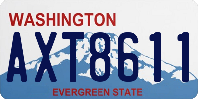 WA license plate AXT8611