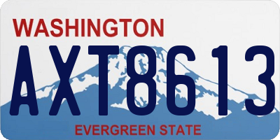 WA license plate AXT8613