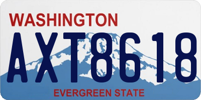 WA license plate AXT8618
