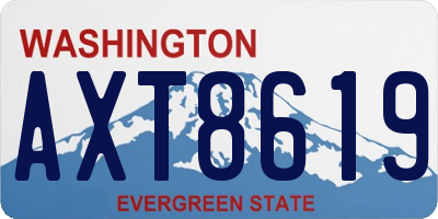 WA license plate AXT8619