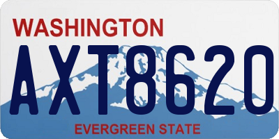 WA license plate AXT8620