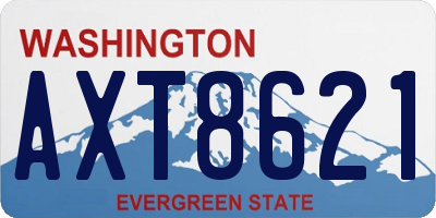 WA license plate AXT8621