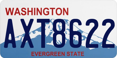 WA license plate AXT8622