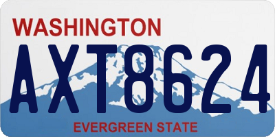 WA license plate AXT8624