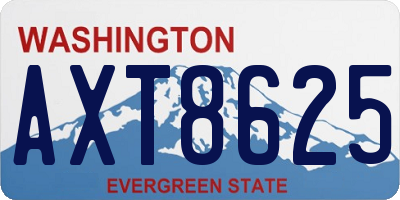 WA license plate AXT8625