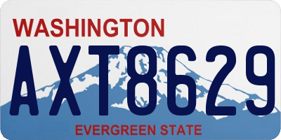 WA license plate AXT8629