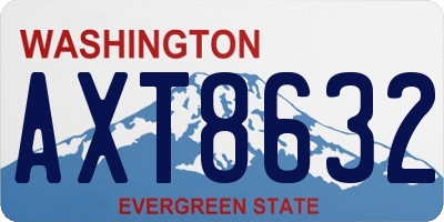 WA license plate AXT8632