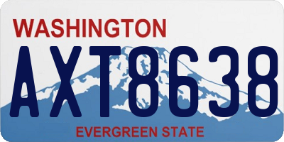WA license plate AXT8638