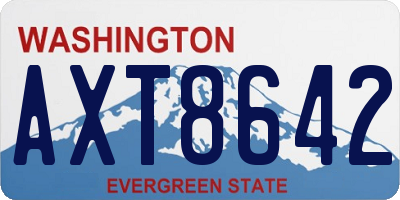 WA license plate AXT8642