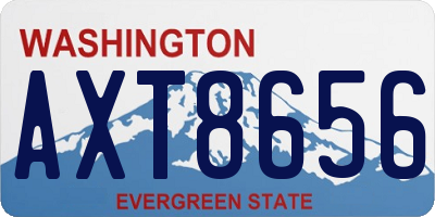 WA license plate AXT8656