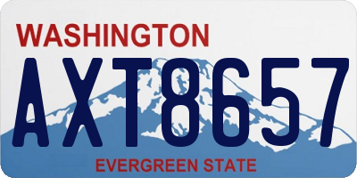WA license plate AXT8657