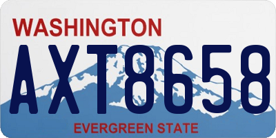 WA license plate AXT8658