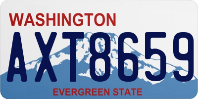 WA license plate AXT8659