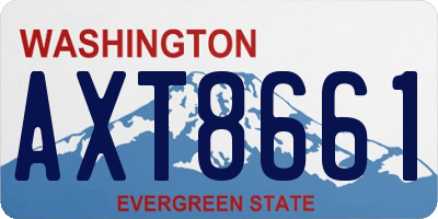 WA license plate AXT8661