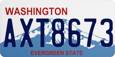 WA license plate AXT8673