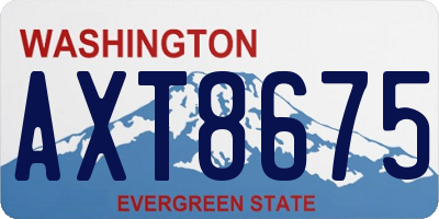 WA license plate AXT8675