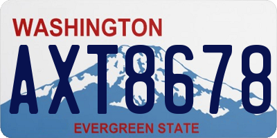 WA license plate AXT8678