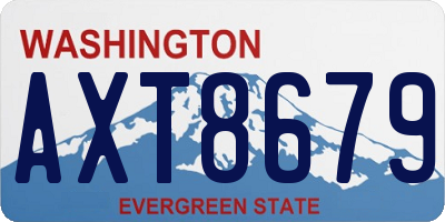 WA license plate AXT8679
