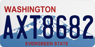 WA license plate AXT8682