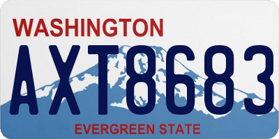WA license plate AXT8683