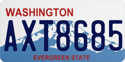 WA license plate AXT8685