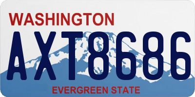 WA license plate AXT8686