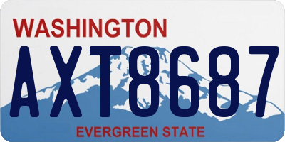 WA license plate AXT8687