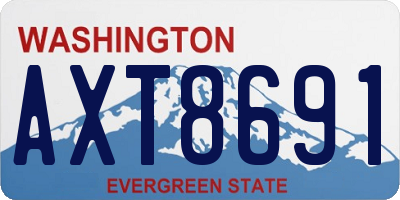 WA license plate AXT8691