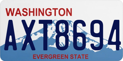 WA license plate AXT8694