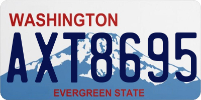 WA license plate AXT8695